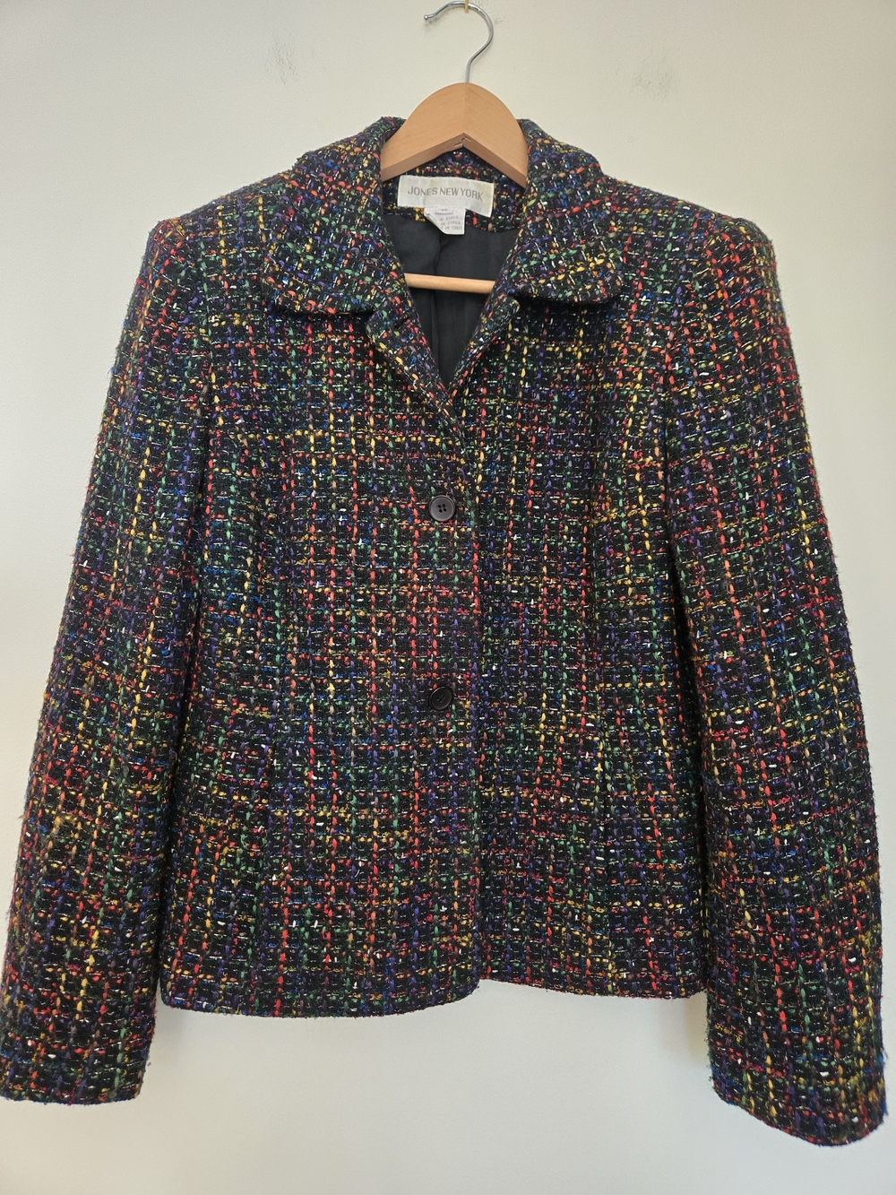 Jones New York Women's Multicolor Tweed Blazer